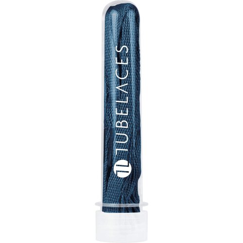 Tubelaces White Flat navy 140cm
