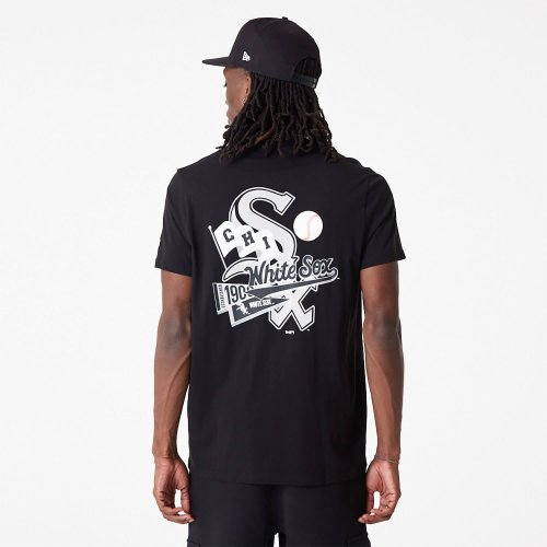 New Era MLB Chicago White Sox MLB Flag Graphic Black T-Shirt Black