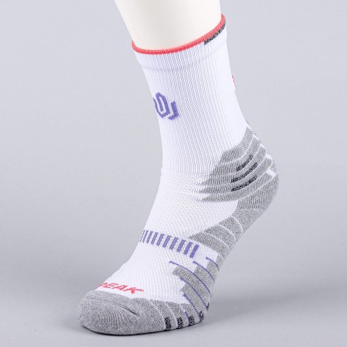 Basketbalové ponožky PEAK Andrew Wiggins WHITE/LT.MELANGE GREY
