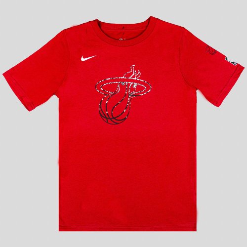 Nba Nike Essential Ss Cc Tee 8-20 Miami Heat Bordeaux