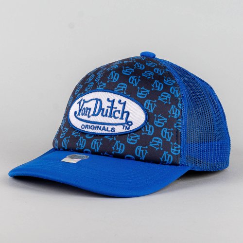 Von Dutch Originals Trucker Tampa Oval Patch Vd Aop Foam Black Aop/Blue