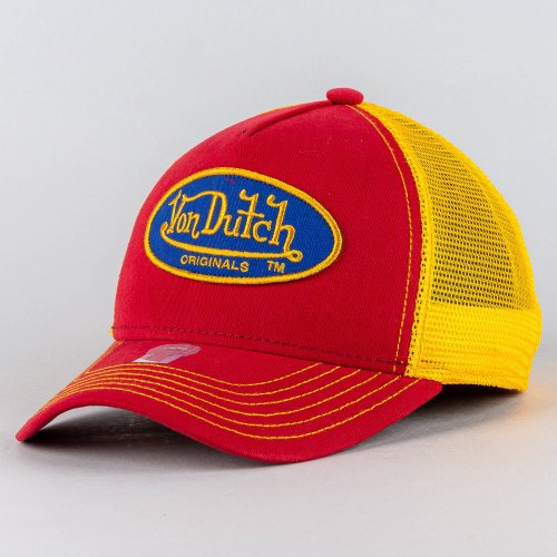 Von Dutch Originals Trucker Boston Oval Patch Cot/Twi Red/Yellow