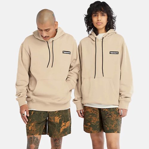 Timberland Wov Badge Hoodie - light brown