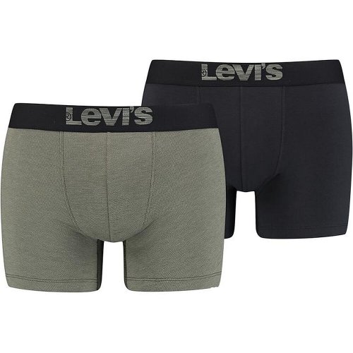 Levis Men Optical Illusion Boxer Brief Organic Co Green Combo