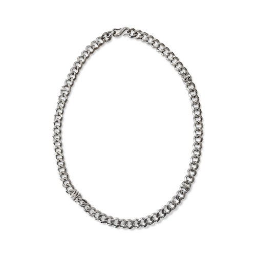 Grimey Wear Back At You Cuban Link Necklace Silver