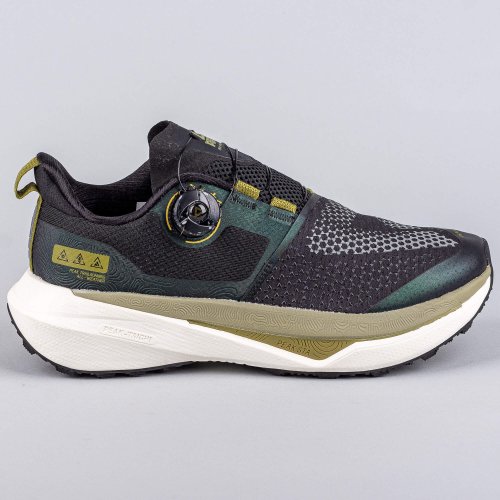 Bežecké trailové tenisky Peak Trail Running Shoes Taichi-Orographic Exploration-Fearless Version Black/Chrome Green