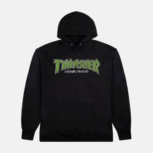 Thrasher Hoodie Brick Black
