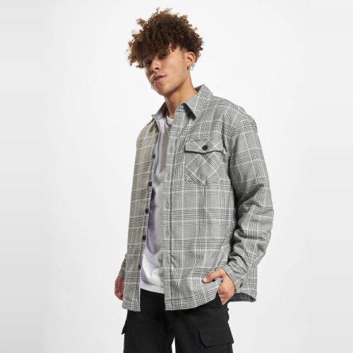 Pánska károvaná košeľová bunda Cayler & Sons Plaid Out Quilted Shirt Jacket čierno-biela