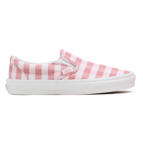 Vans Gingham Classic Slip-On Shoes (Gingham) Rosette/True White