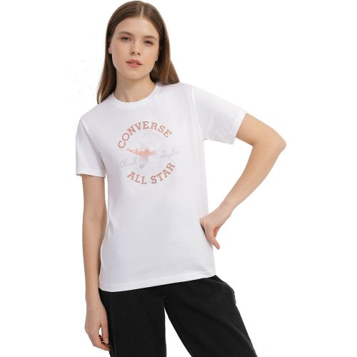 Converse Floral Chuck Taylor All Star Patch Short Sleeve T-Shirt White