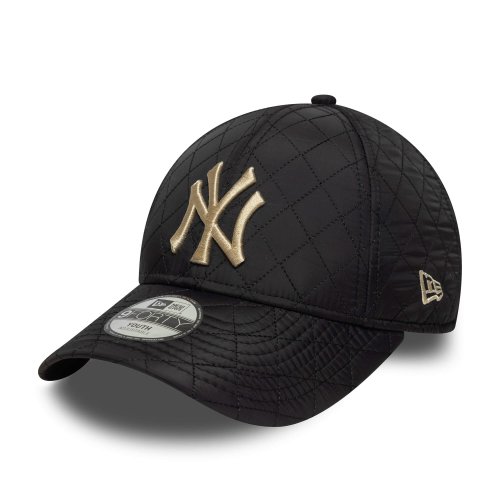 Detská šiltovka New Era New York Yankees Youth MLB Quilted Black 9FORTY Adjustable Cap čierna