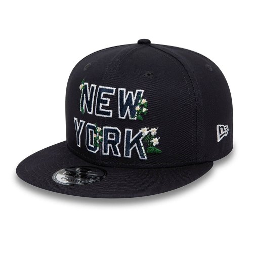 New Era MLB New York Yankees Flower Wordmark Black 9FIFTY Snapback Cap