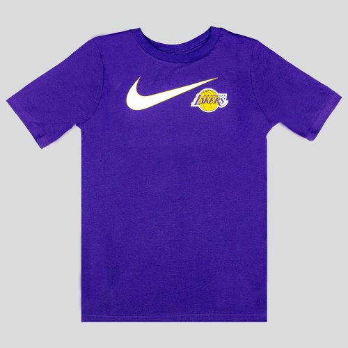Nba Nike Essential Nba Swoosh Ss Tee - Team Color 8-20 Los Angeles Lakers Purple