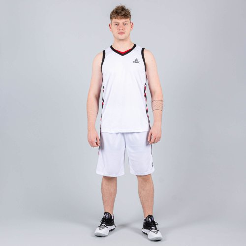 Basketbalová súprava (dres + trenírky) Peak Basketball Uniforms biela