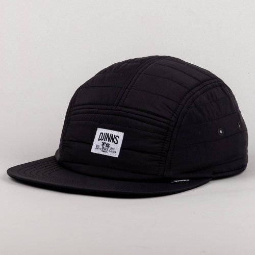 DJINN'S 5 Panel Flat Cap Puffy Nylon black