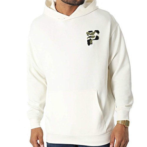 FILA CATANZARO elongated hoody Egret