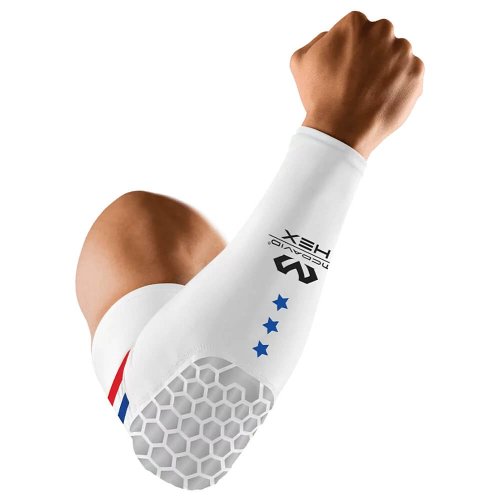 McDavid Hex Shooter Arm Sleeve Single White/All Star