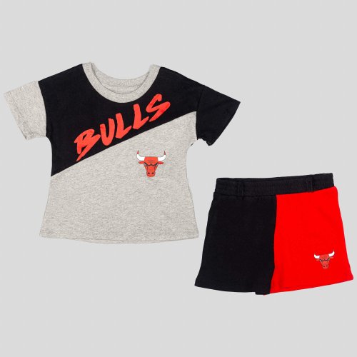 Outer Stuff Super Star Short Set Chicago Bulls Grey
