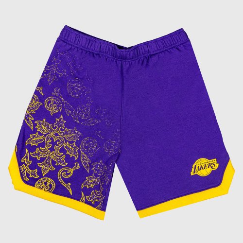 Detské šortky Outerstuff NBA Sensational Score Fleece Short Los Angeles Lakers fialové