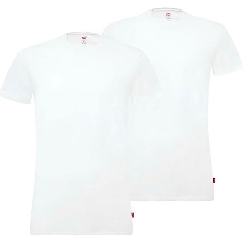 Levis Men Solid Crew 2P White