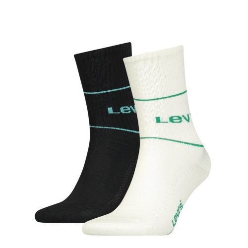 Levis Short Cut Logo Sport (2-Pack) Short Sock Marshmellow/Green